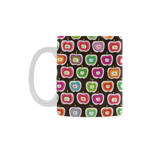 Colorful Apple Pattern Classical White Mug (FulFilled In US)