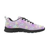 Unicorn Heart Pattern Men's Sneakers Black