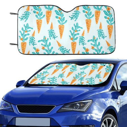 Carrot Pattern Print Design 03 Car Sun Shade