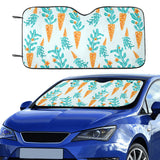 Carrot Pattern Print Design 03 Car Sun Shade