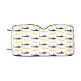 Swordfish Pattern Print Design 05 Car Sun Shade