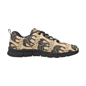 Elephant Pattern Ethnic Motifs Men's Sneakers Black