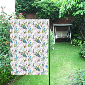 Peacock Pink Flower Pattern House Flag Garden Flag