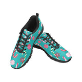 Christmas Candy Pattern Men's Sneakers Black