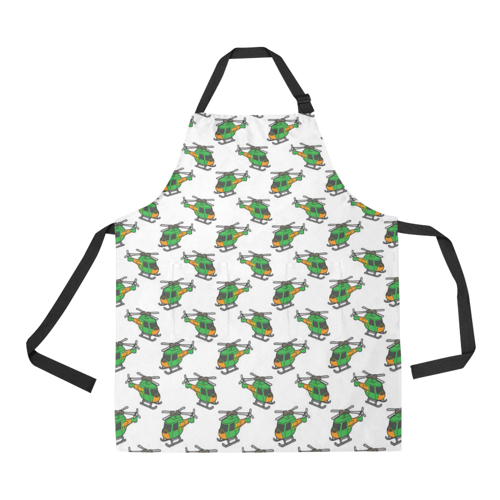Green Amy Helicopter Pattern Adjustable Apron