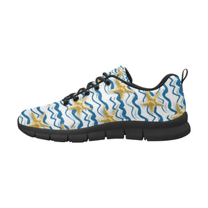 Starfish Pattern Men's Sneakers Black