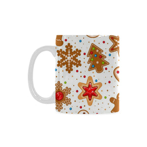 Christmas Cookie Pattern Classical White Mug (FulFilled In US)