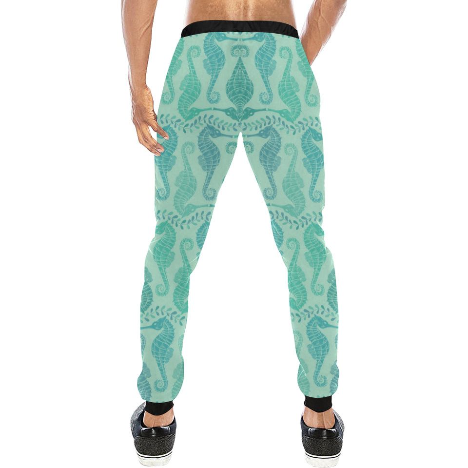 Seahorse Green Pattern Unisex Casual Sweatpants