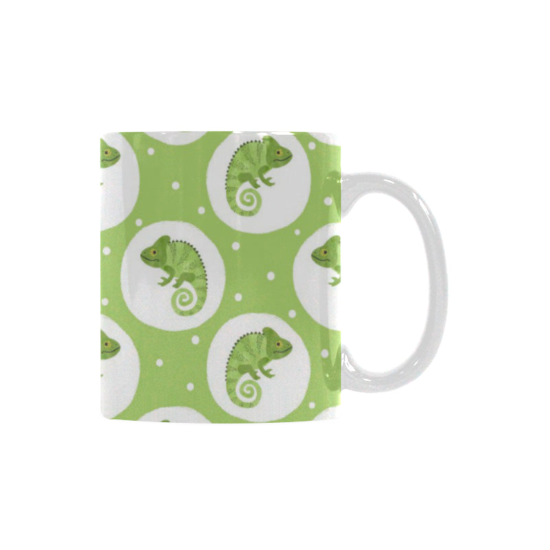 Chameleon Lizard Circle Pattern Classical White Mug (FulFilled In US)