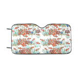 Clown Fish Pattern Print Design 04 Car Sun Shade