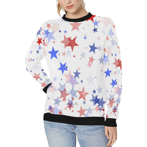 USA Star Pattern Women's Crew Neck Sweatshirt