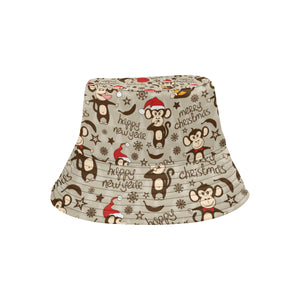 Monkey Christmas Pattern Unisex Bucket Hat