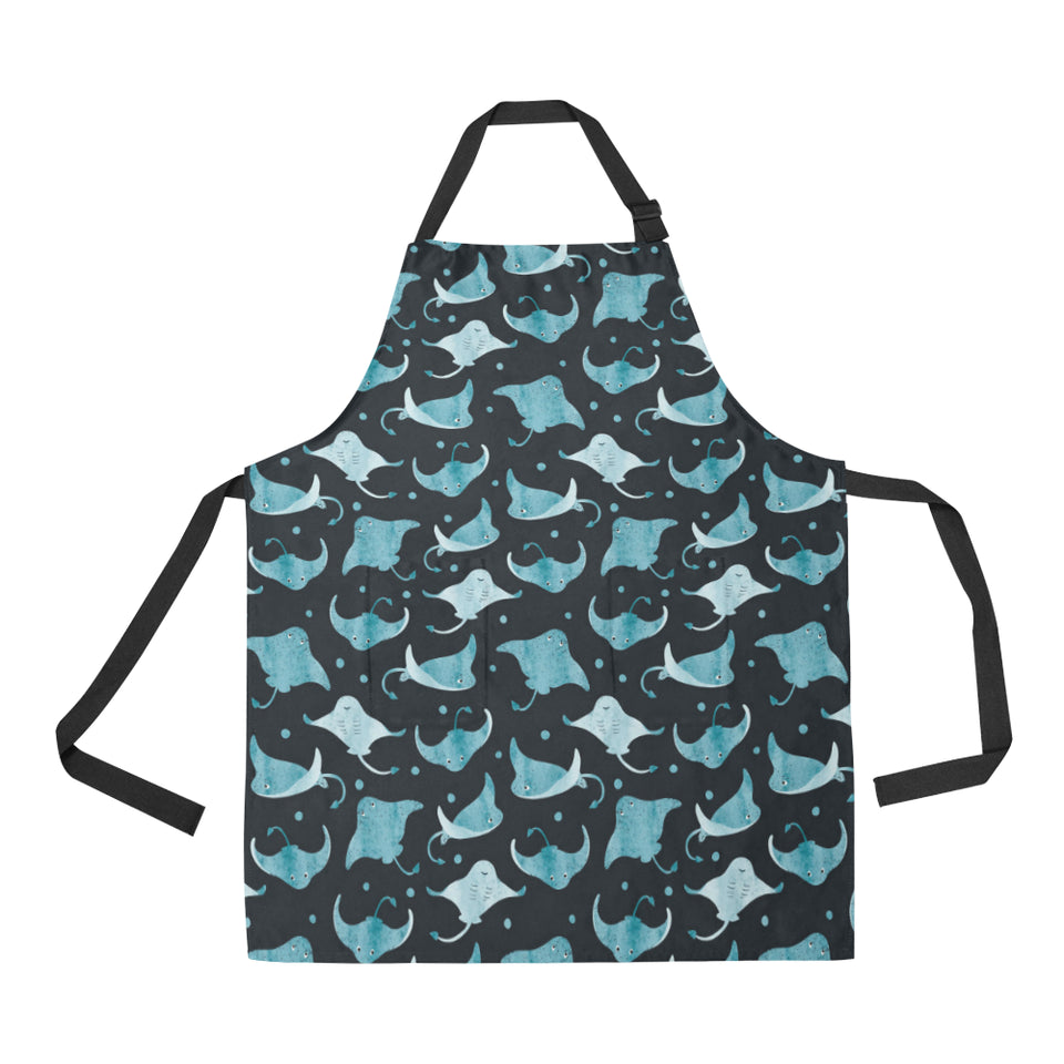 Stingray Pattern Print Design 04 Adjustable Apron