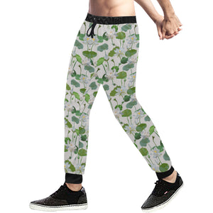 Lotus Waterlily Pattern Unisex Casual Sweatpants