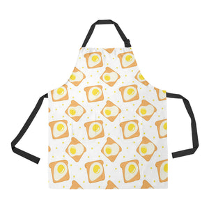 Bread Toast Pattern Print Design 02 Adjustable Apron