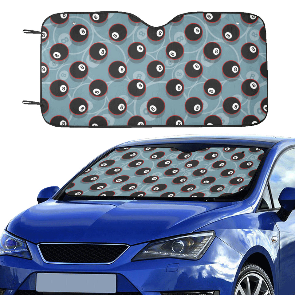 Billiard Ball Pattern Print Design 01 Car Sun Shade