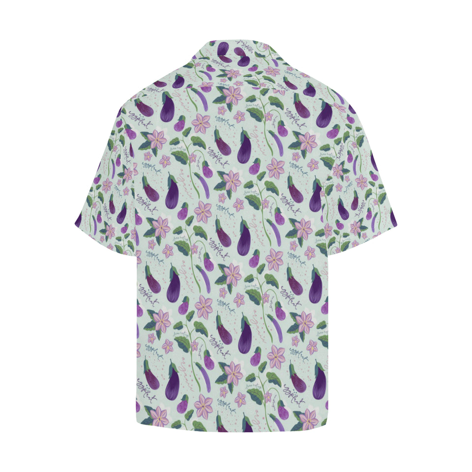 Eggplant Pattern Print Design 03 Men's All Over Print Hawaiian Shirt (Model T58)