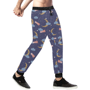 Moon Star Could Pattern Unisex Casual Sweatpants