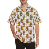 Hamburger Pattern Print Design 03 Men's All Over Print Hawaiian Shirt (Model T58)