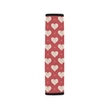 Heart Red Pattern Car Seat Belt Cover