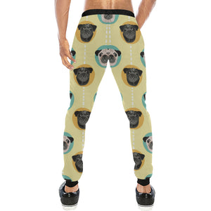 Pug Head Pattern Unisex Casual Sweatpants