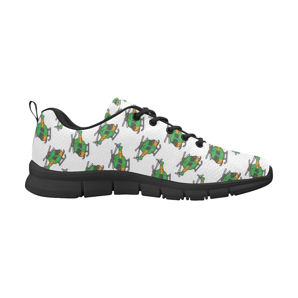 Green Amy Helicopter Pattern Men's Sneakers Black