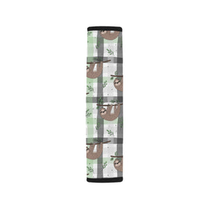 Sloth Pattern Stripe Background Car Seat Belt Cover