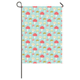 Mushroom Pattern Background House Flag Garden Flag