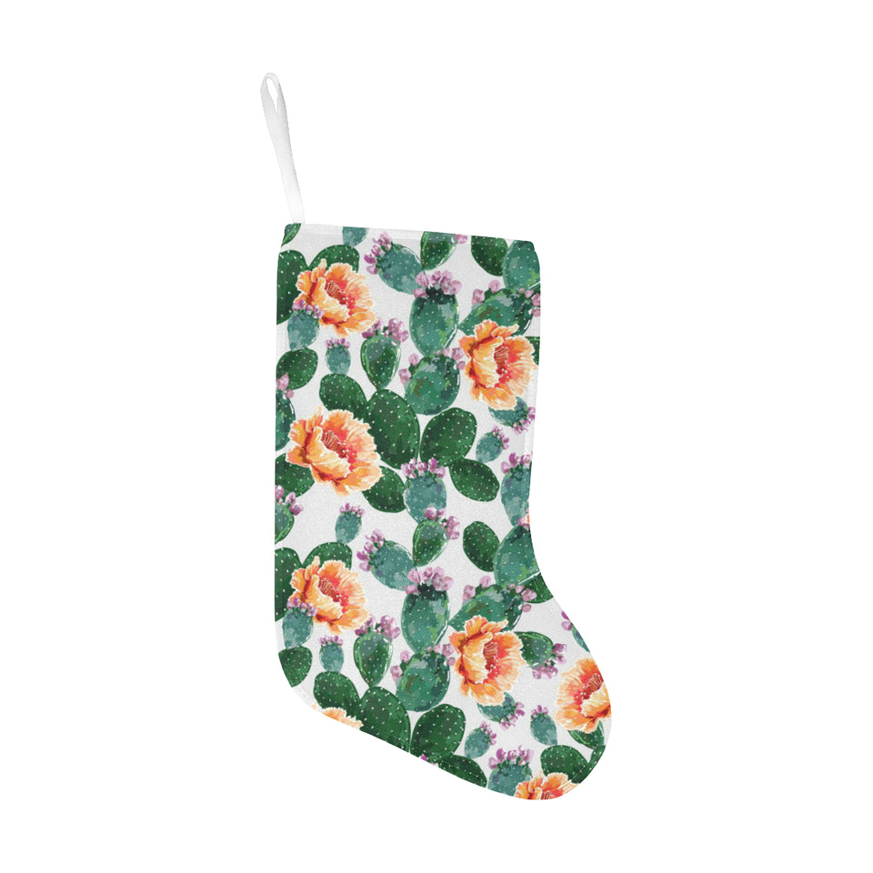 Cactus and Flower Pattern Christmas Stocking