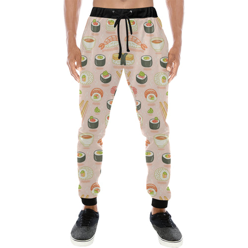 Sushi Pattern Background Unisex Casual Sweatpants