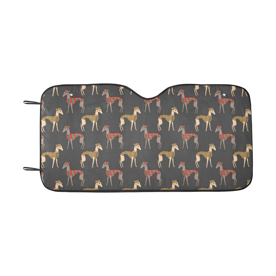 Greyhound Pattern Print Design 01 Car Sun Shade