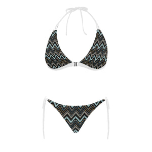 Zigzag African Afro Dashiki Adinkra Kente Sexy Bikinis Two-Pieces Swimsuits