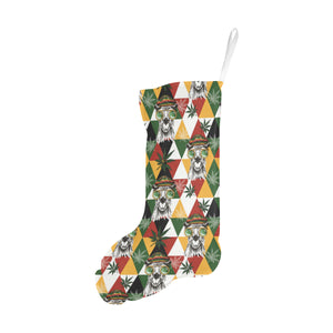 Cool Camel Leaves Pattern Christmas Stocking