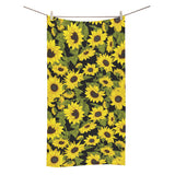 Sunflower Theme Pattern Bath Towel