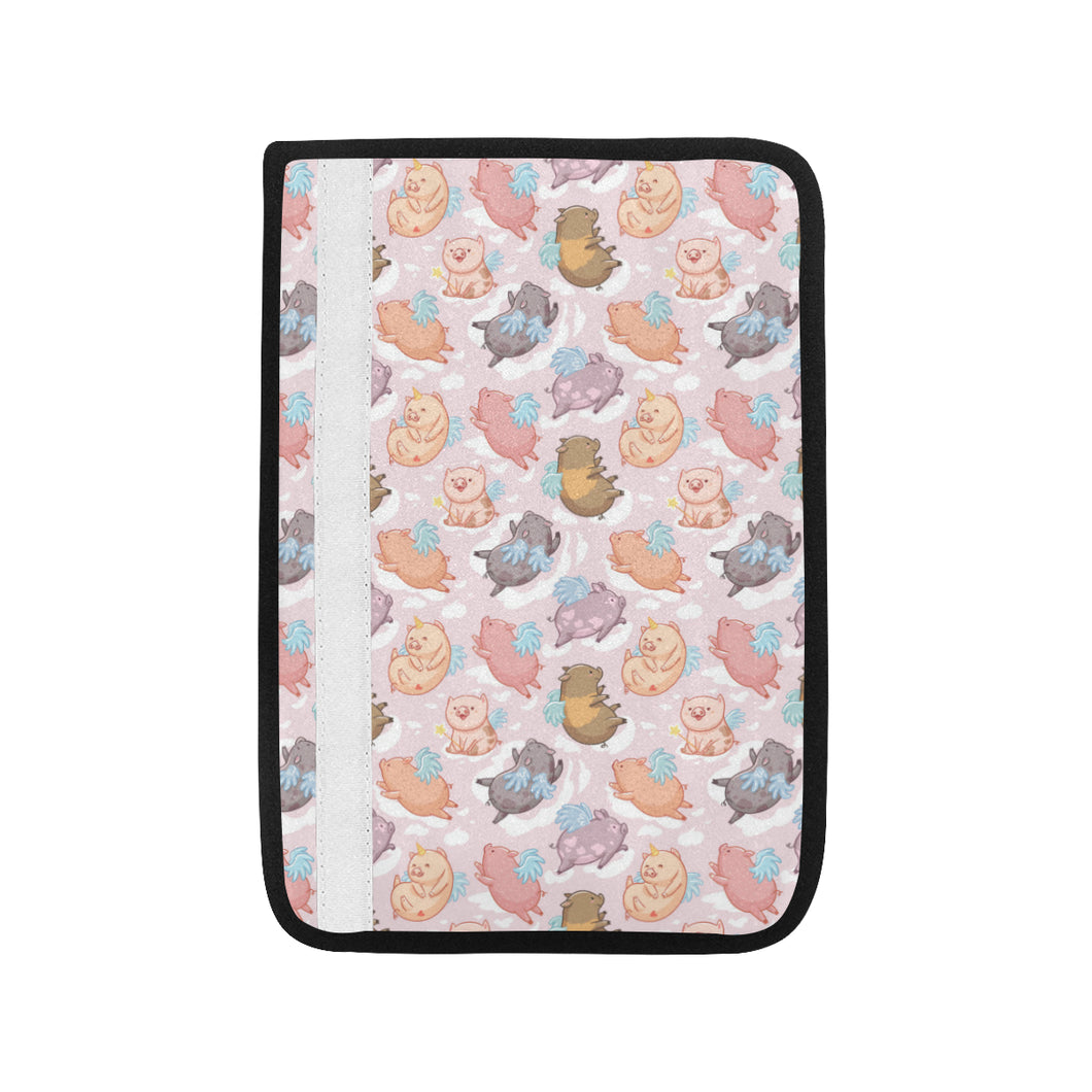 Pig Pattern Print Design 02 Car Seat Belt Cover