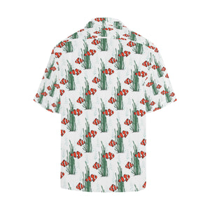 Clown Fish Pattern Print Design 03 Men's All Over Print Hawaiian Shirt (Model T58)