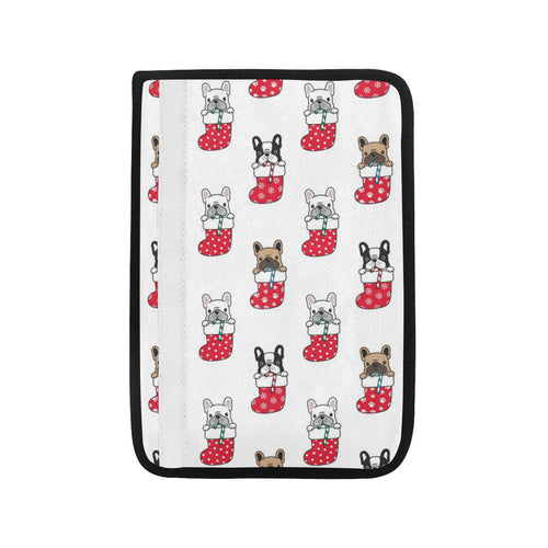 French Bulldog in Sock Pattern Car Seat Belt Cover