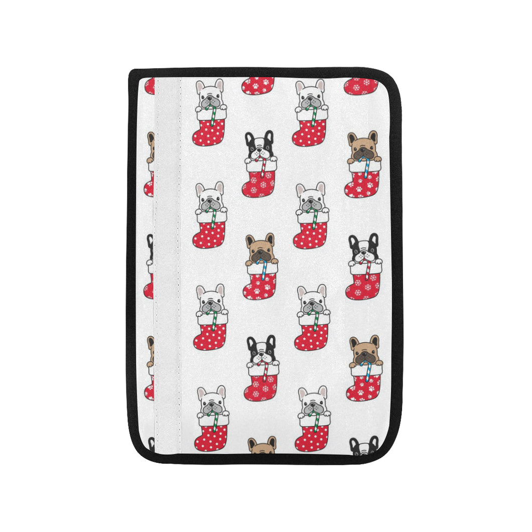 French Bulldog in Sock Pattern Car Seat Belt Cover