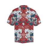 Red Theme Japanese Pattern Men's All Over Print Hawaiian Shirt