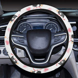 Ostrich Pattern Print Design 03 Car Steering Wheel Cover