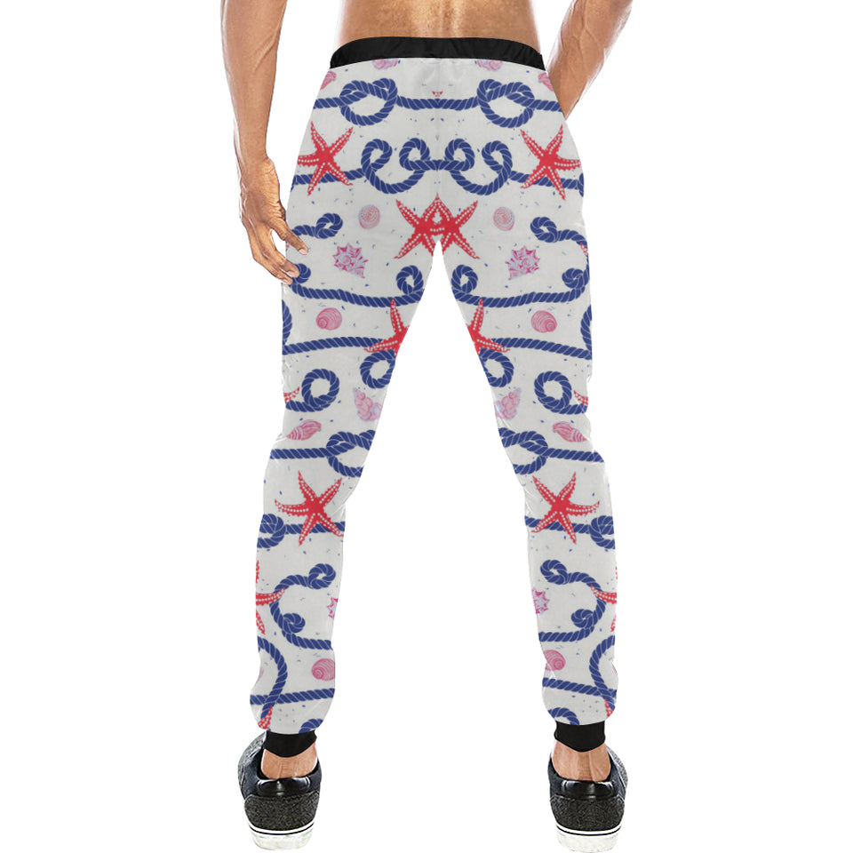 Starfish Shell Rope Pattern Unisex Casual Sweatpants