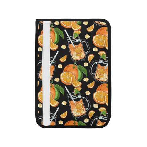 Orange Ice Orance Juice Pattern Car Seat Belt Cover