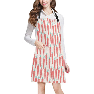 Carrot Pattern Print Design 01 Adjustable Apron