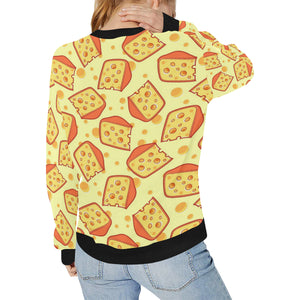 Cheese Pattern Women's Crew Neck Sweatshirt