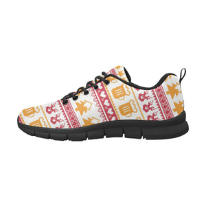 Beer Sweater Printed Pattern Men's Sneakers Black