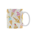 Ice Cream Cone Pattern Background Classical White Mug (FulFilled In US)