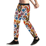 Colorful Rooster Chicken Guitar Pattern Unisex Casual Sweatpants