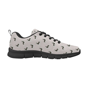 Siberian Husky Pattern Background Men's Sneakers Black