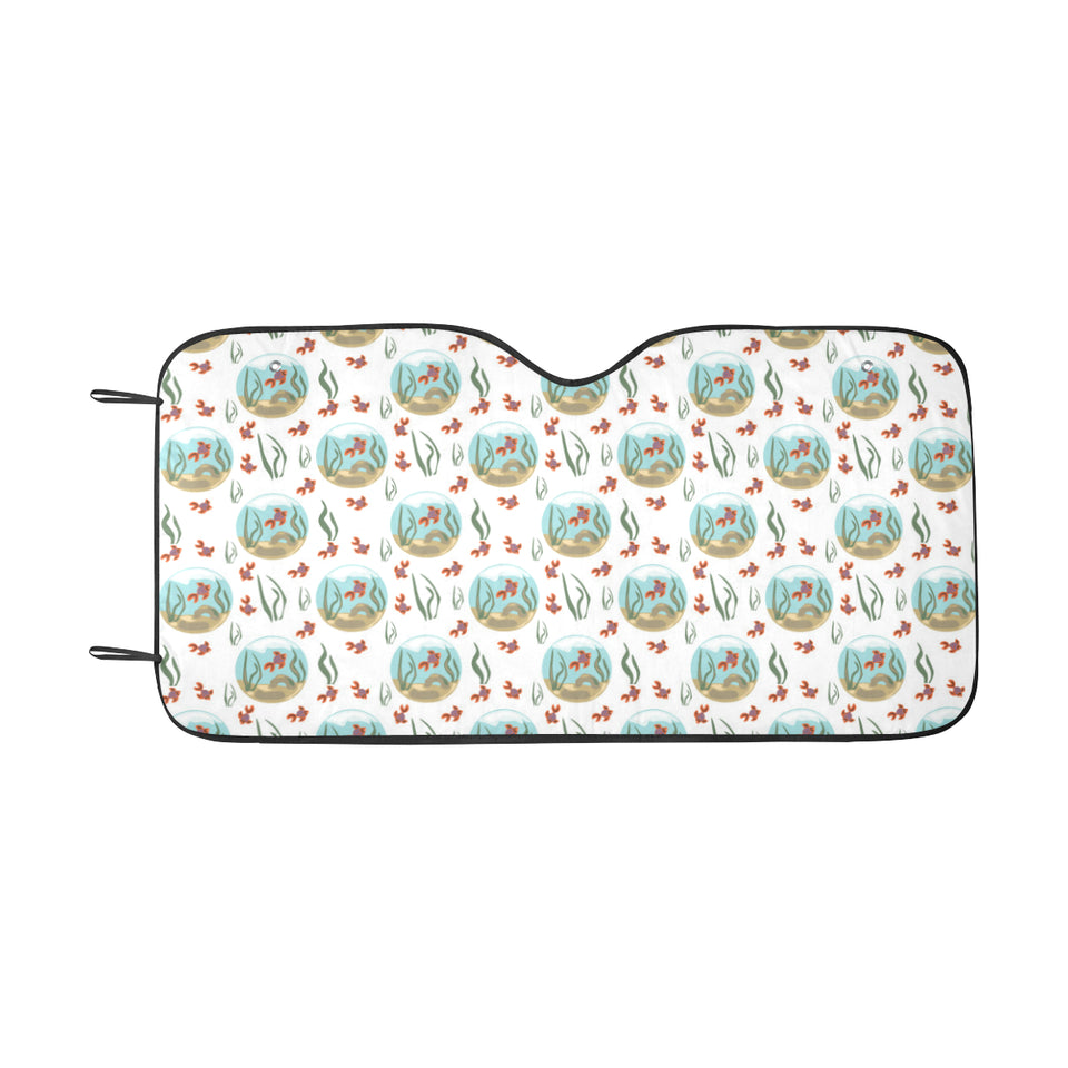 Goldfish Pattern Print Design 01 Car Sun Shade