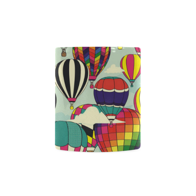 Hot Air Balloon Pattern Background Classical White Mug (FulFilled In US)